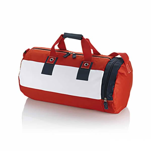 borsa promozionale estate, borsa mare personalizzabile rossa in tessuto 600D