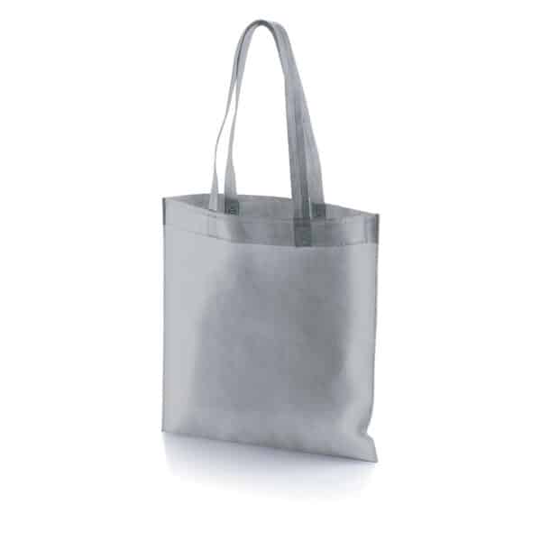borsa shooper personalizzata in tnt termosaldato grigio, offerta borse promozionali in tnt economiche grigie