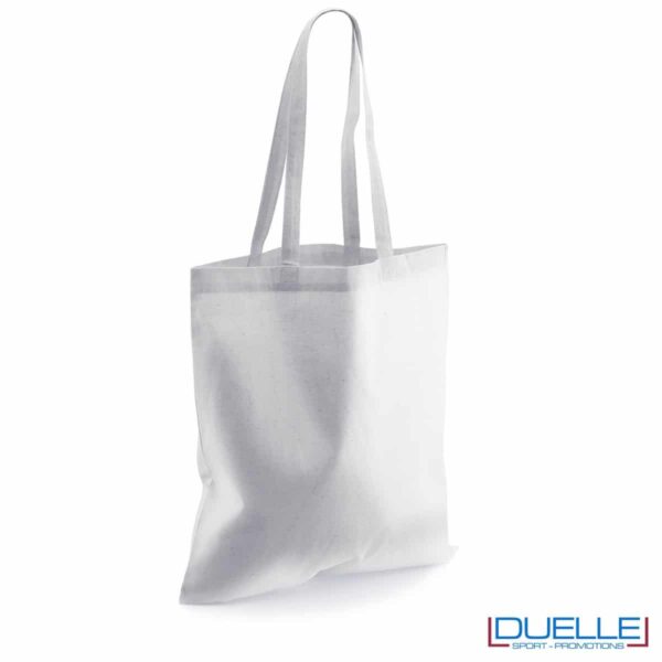 Shopper personalizzata in puro cotone bianca