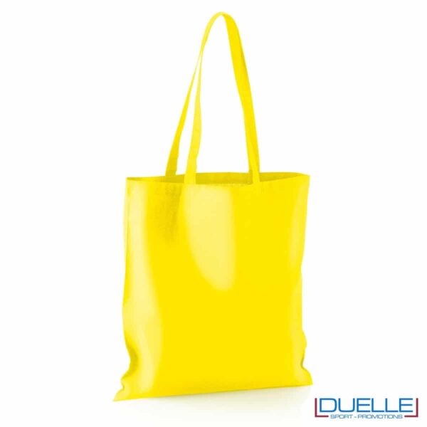 Shopper personalizzata in puro cotone giallo
