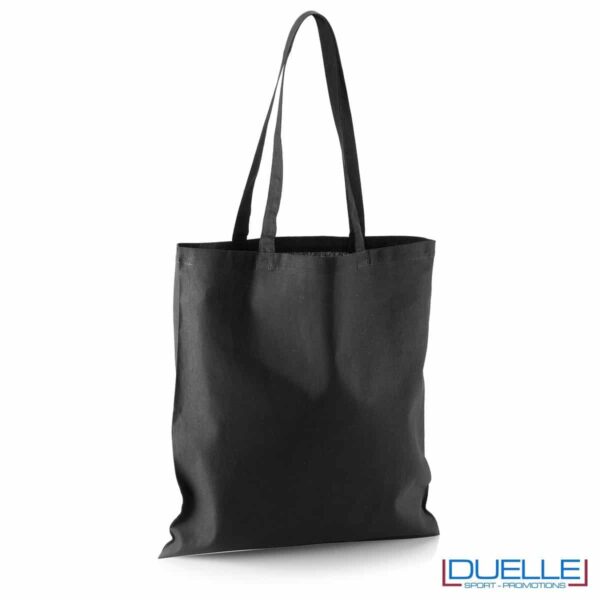 Shopper personalizzata in puro cotone nero