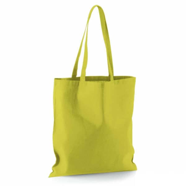 Shopper personalizzata in puro cotone lime