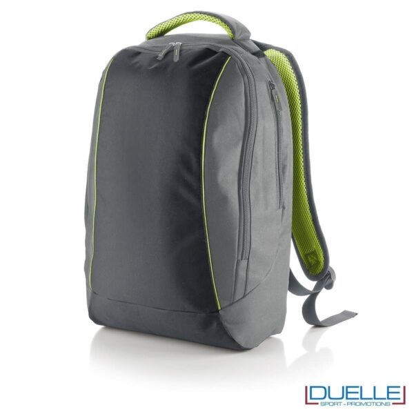 Zaino Porta Computer personalizzato volore grigio e lime
