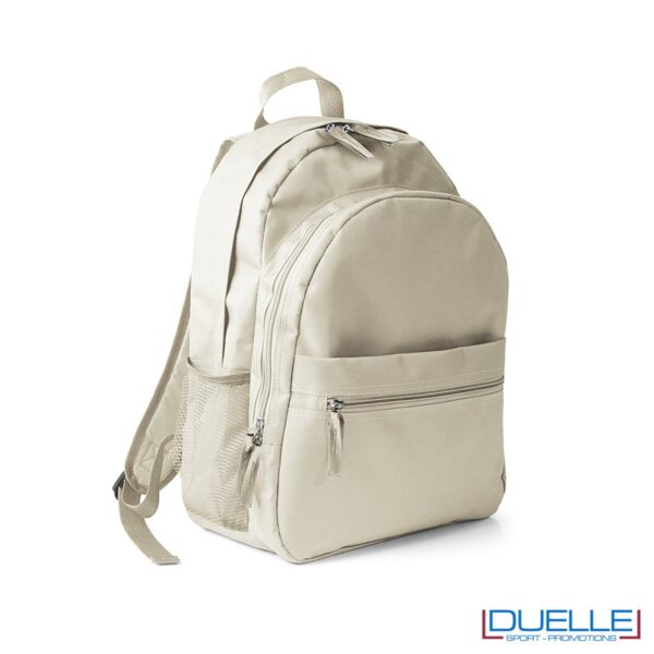 zaino personalizzato beige, zaino per lo sport e il tempo libero - zaino economico personalizzato beige