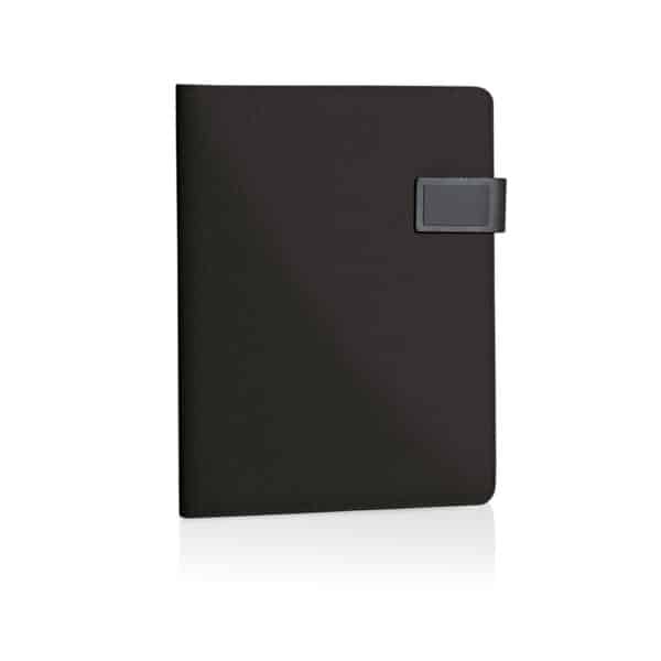 Porta blocco in tessuto personalizzato nero