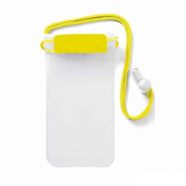 Porta cellulare impermeabile personalizzabile giallo fluo