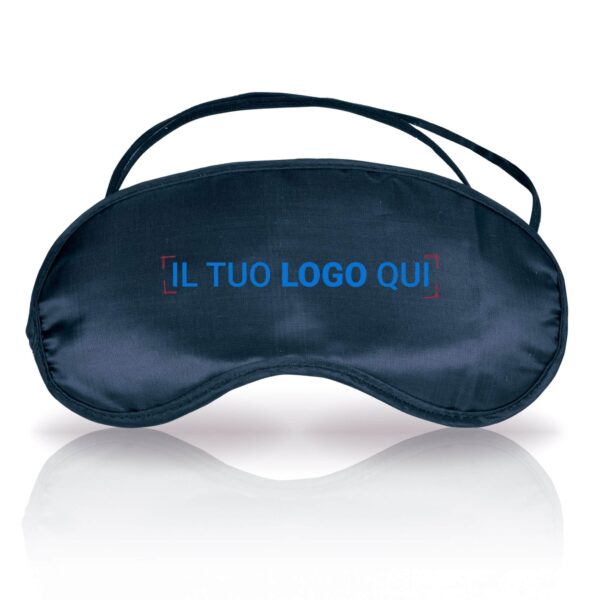 mascherina personalizzata da viaggio blu navy, gadget viaggi, gadget estate, gadget travel