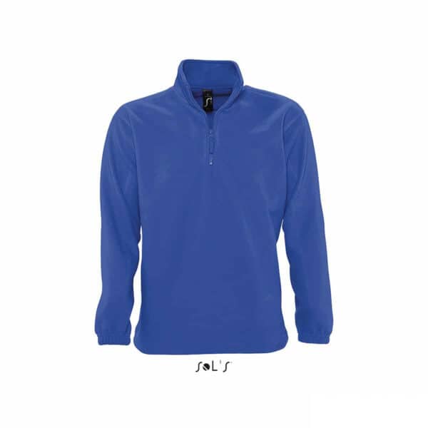 Pile unisex personalizzato mezza zip colore blu royal
