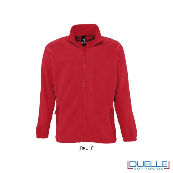 Felpa personalizzata pile uomo colore rosso
