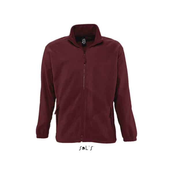 Felpa personalizzata pile uomo colore bordeaux