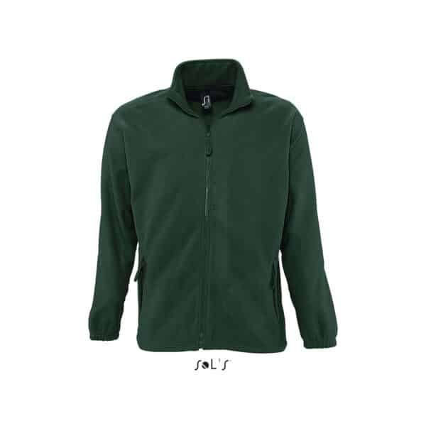 Felpa personalizzata pile uomo colore verde scuro