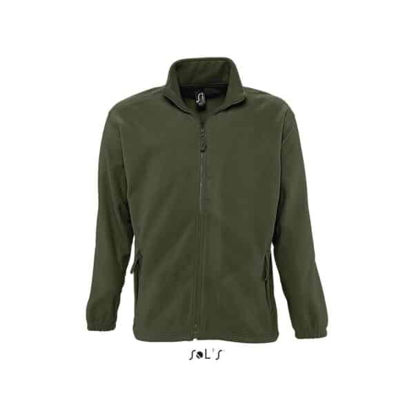 Felpa personalizzata pile uomo colore verde militare
