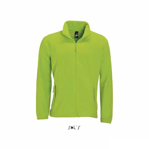 Felpa personalizzata pile uomo colore verde lime