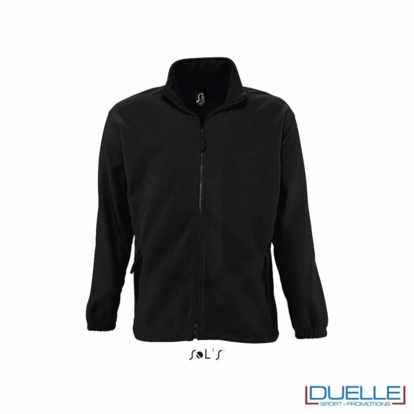 Felpa personalizzata pile uomo colore nero