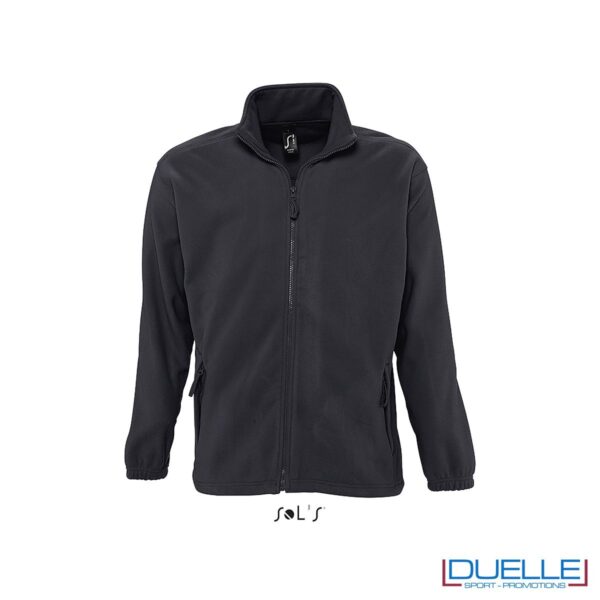 Felpa personalizzata pile uomo colore antracite
