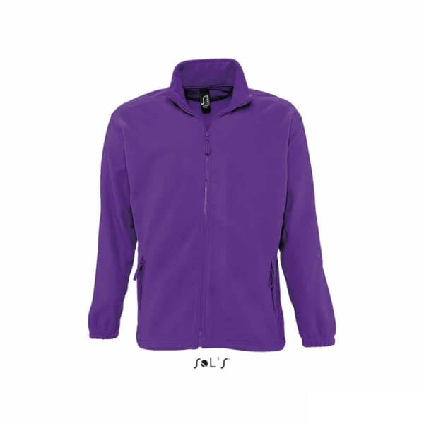 Felpa personalizzata pile uomo colore viola scuro