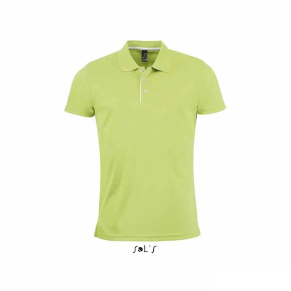 polo personalizzata sportiva in poliestere traspirante colore verde, polo personalizzata, abbigliamento sportivo personalizzato
