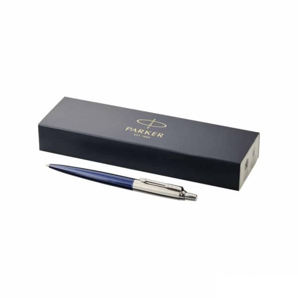 Penna Parker Jotter a sfera in metallo colore blu refill blu