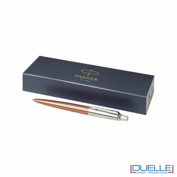Penna Parker Jotter a sfera in metallo colore arancio refill blu