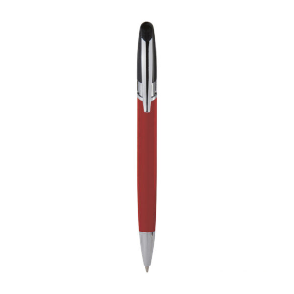 Penna personalizzata a sfera clip in metallo colore rosso