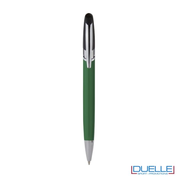 Penna personalizzata a sfera clip in metallo colore verde