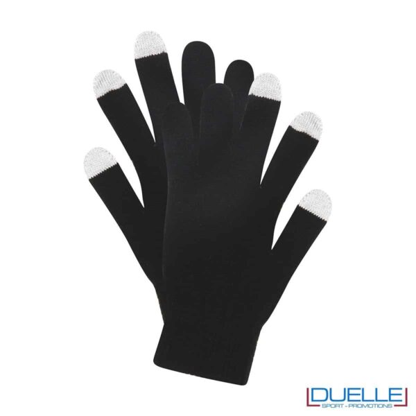 guanti touch screen personalizzati in colore nero