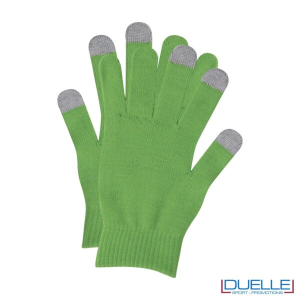 guanti touch screen personalizzati in colore verde
