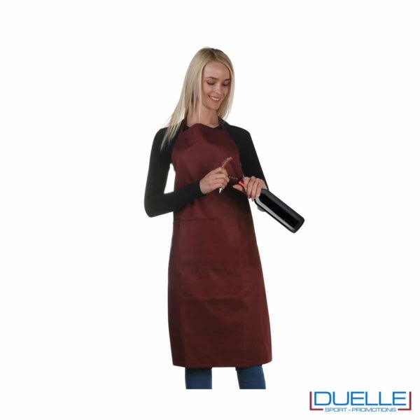 Grembiule da cucina personalizzato colore bordeaux