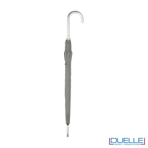 Ombrello in alluminio 23" leggerissimo e resistente. Soli 370gr. Manico, puntale e asta in alluminio. Apertura Manuale