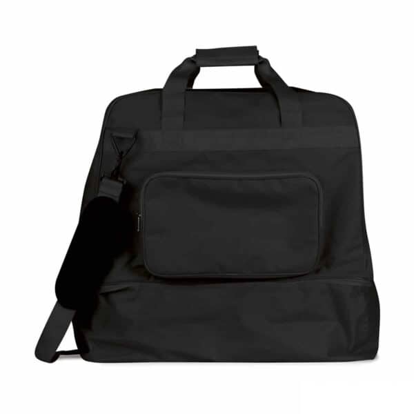 Borsone sportivo personalizzato colore NERO con porta scarpe, borse sportive personalizzate, gadget sportivi personalizzati