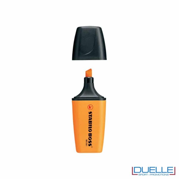 evidenziatore personalizzato stabilo boss mini colore arancione, evidenziatori personalizzabili personalizzati mini arancioni