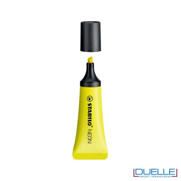 evidenziatore personalizzato stabilo NEON colore giallo, evidenziatori promozionali personalizzati gialli STABILO
