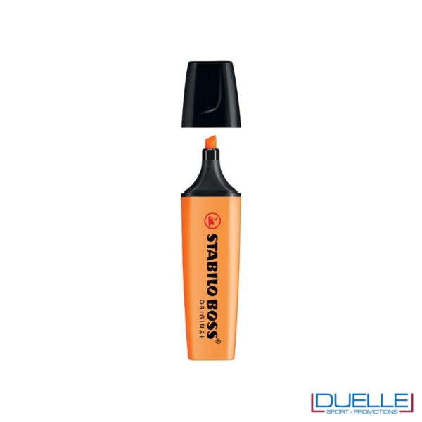 evidenziatore personalizzato stabilo arancione fluo, evidenziatori promozionali personalizzabili arancioni stabilo