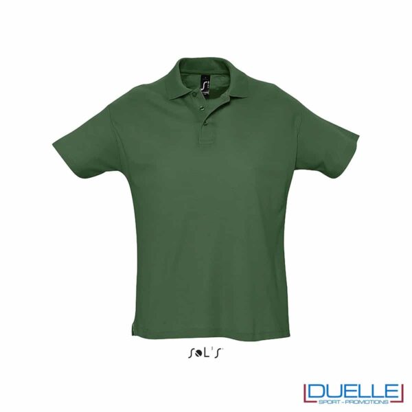 polo personalizzata colore verde, polo piquet personalizzata