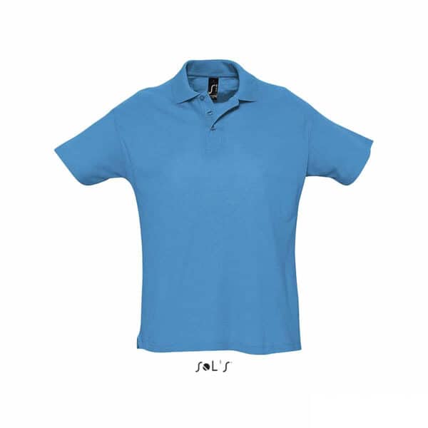 polo personalizzata colore acqua, polo piquet personalizzata
