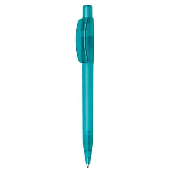 Penna Made in Italy personalizzata acquamarina effetto frost, gadget aziendali, penne personalizzate, gadget personalizzati, articoli promozionali
