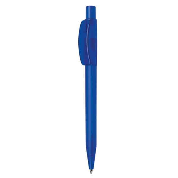 Penna Made in Italy personalizzata blu effetto frost, gadget aziendali, penne personalizzate, gadget personalizzati, articoli promozionali
