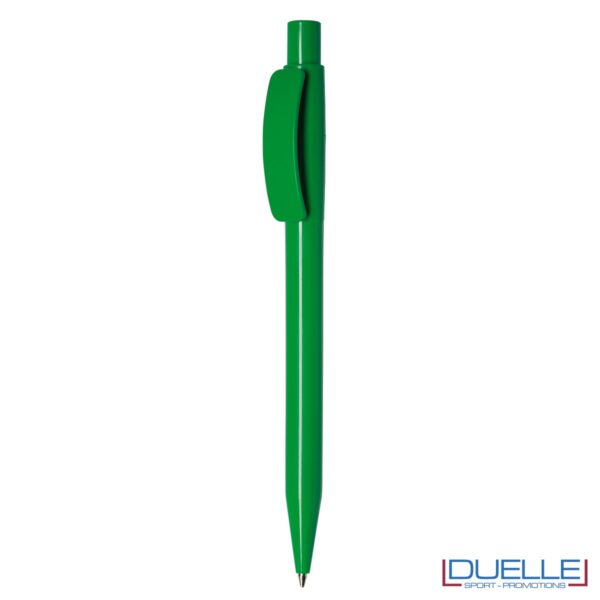 Penna Made in Italy personalizzata fusto verde, gadget aziendali, penne personalizzate, gadget personalizzati, articoli promozionali