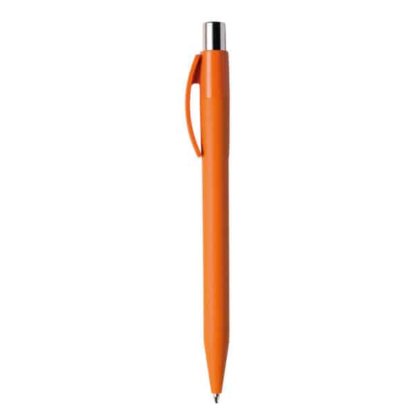 Penna Made in Italy personalizzata arancione effetto gommato, gadget aziendali, penne personalizzate, gadget personalizzati, articoli promozionali